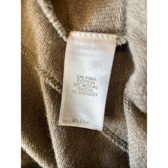 J Jill Pure Pants L Khaki Heathered Joggers Pocket Elastic Waist Comfort Cozy - Picture 9 of 10